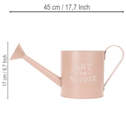 Blumentopf Vintage Deko Gießkanne Altrosa Zink Ø16,5cm H17cm | Floristik21.de