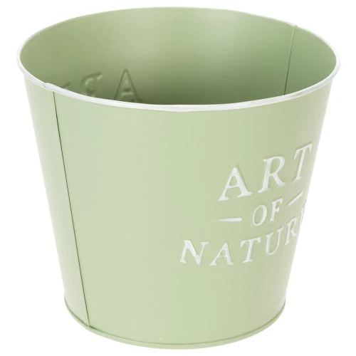 Blumentopf Zink Art of Nature Mintgrün Ø17,5cm H15cm | Floristik21.de