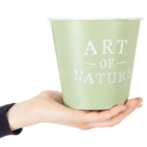 Blumentopf Zink Art of Nature Mintgrün Ø17,5cm H15cm | Floristik21.de