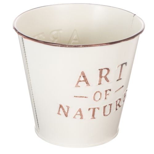 Blumentopf Zink Creme Ø15cm H13,5cm | Floristik21.de