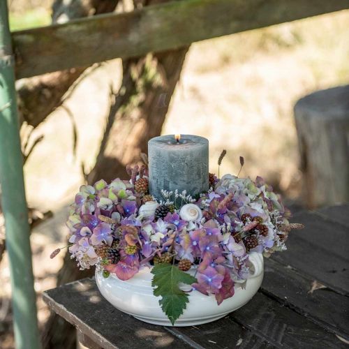 Floristik21 Blumentopf mit Henkel Übertopf Keramik Pflanztopf Weiß Ø26,5cm