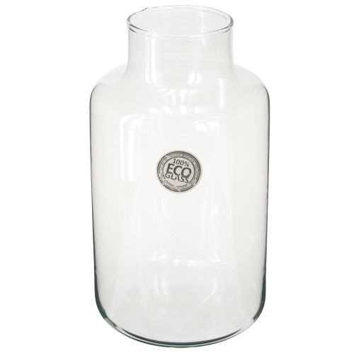 Floristik21 Blumenvase Glas Klar Ø14,5cm H25cm Vase für Sträuße Trockenblumen Tafeldeko