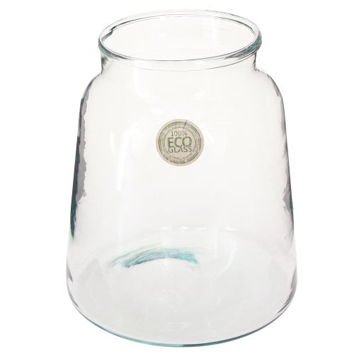 Floristik21 Blumenvase Glas Klar Ø18cm H22cm Glasvase Tischdeko zeitlos