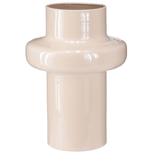 Artikel Elegante Cappuccino Metallvase Ø17cm H23cm für dekorative Tischgestaltung