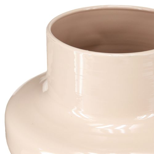 Artikel Elegante Cappuccino Metallvase Ø17cm H23cm für dekorative Tischgestaltung