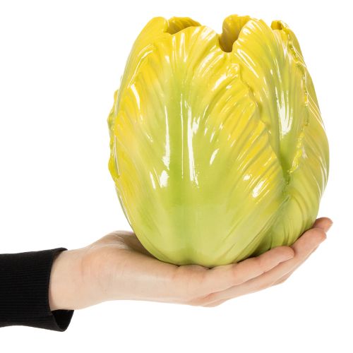 Artikel Blumenvase im Tulpen-Design – Set aus 2 Vasen, 16 cm, Gelb-Grün, robuste Dekoration