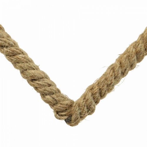 Floristik21 Boho Style, Herz Metallring Dekoring Juteband B23cm 4St