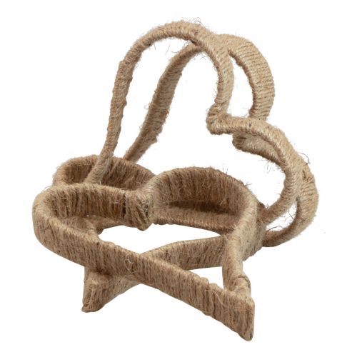 Floristik21 Boho Style, Herz Metallring Dekoring Juteband 20cm 4St