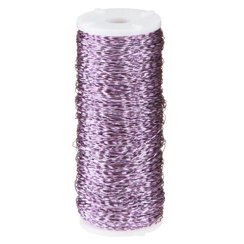 Floristik21 Bouillondraht Lavendel 0,30mm 100g 140m Effekt Deco Basteldraht