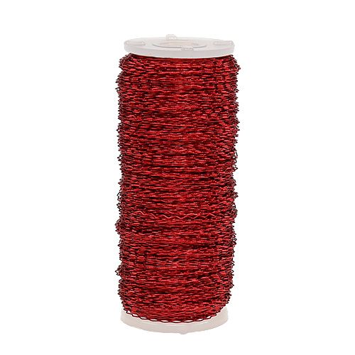 Floristik21 Bouilloneffektdraht Ø0,30mm 100g/140m Rot