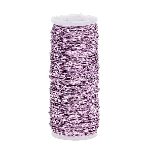 Floristik21 Bouilloneffektdraht Ø0,30mm 100g/140m Lavendel