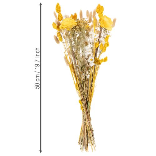 Floristik21 Trockenblumenstrauß aus Sola-Holz mit Rosen 75 cm Dekoration Innenbereich