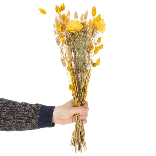 Trockenblumenstrauß aus Sola-Holz mit Rosen 75 cm Dekoration Innenbereich | Floristik21.de