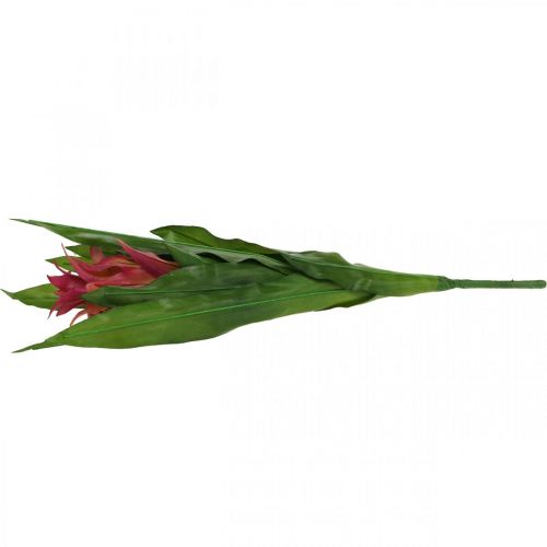 Floristik21 Bromelie künstlich Pink Kunstblume zum Stecken 54cm