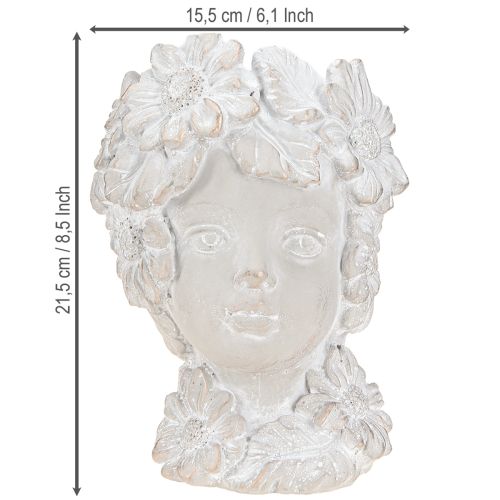 Artikel Büste aus Steinguss Frau Blumenvase Deko Übertopf Antik H21,5cm