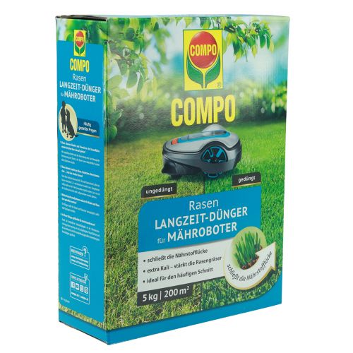 Floristik21 Compo Rasen Langzeit-Dünger für Mähroboter Rasendünger 5kg