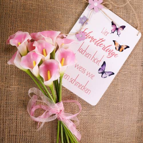 Floristik21 Calla Deko-Blume Rosa 57cm 12St