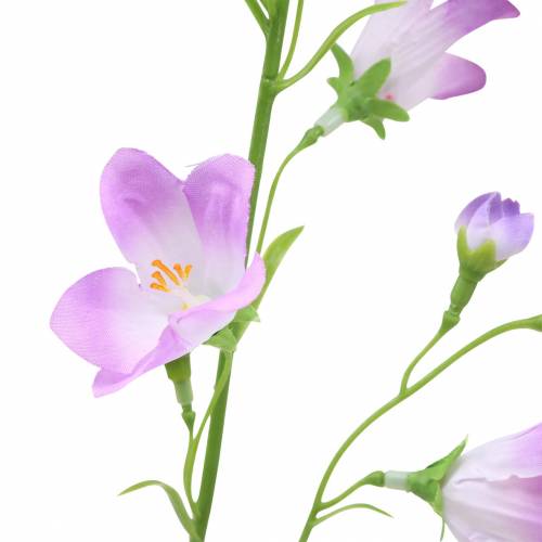 Floristik21 Künstliche Glockenblume Campanula Violett Weiß 66cm