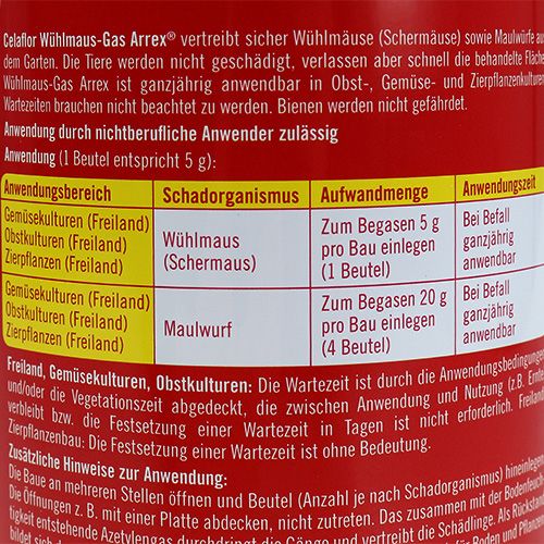 Floristik21 Celaflor® Wühlmaus-Gas Arrex 250g