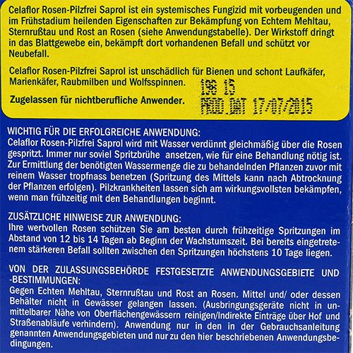 Floristik21 Celaflor Rosen-Pilzfrei Saprol Fungizid 250ml