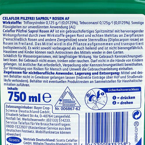 Floristik21 Celaflor Rosen-Pilzfrei Saprol Spray 750ml