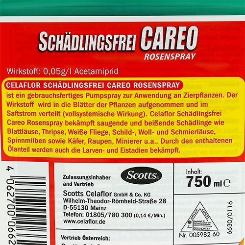 Floristik21 Celaflor Schädlingsfrei Careo Rosenspray 750ml