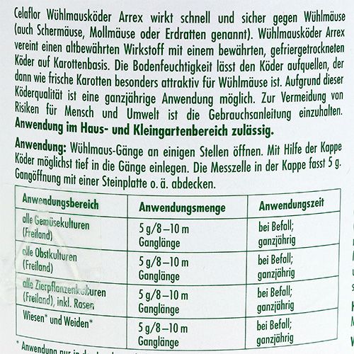 Floristik21 Celaflor Wühlmausköder Arrex 100g