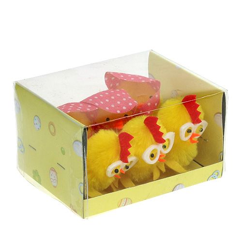 Floristik21 Chenilleküken 5cm Gelb 6St