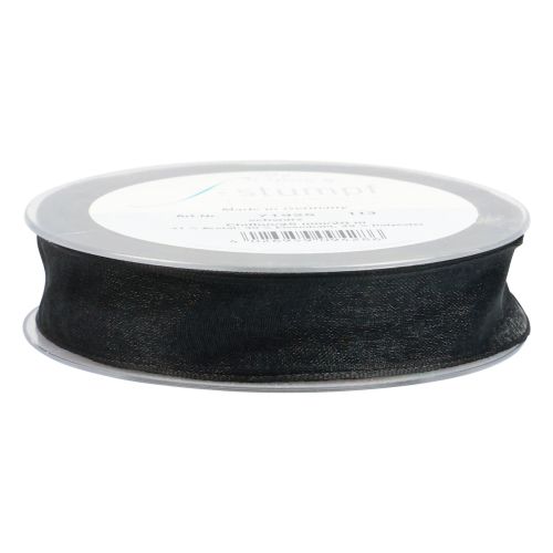 Artikel Chiffonband Organzaband Band Organza Schwarz 25mm 20m