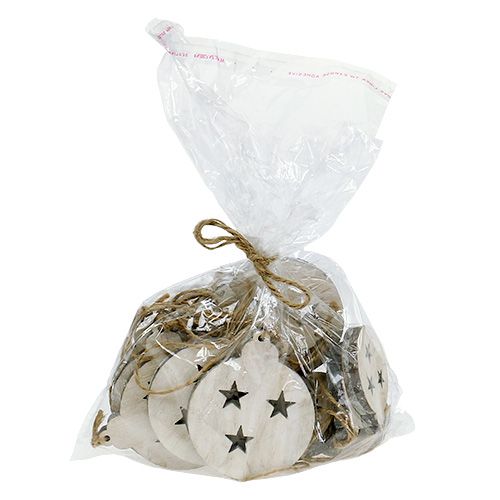 Christbaumkugel Holz zum Hängen 5-7cm 14St