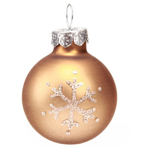 Artikel Mini Christbaumkugeln Pearl 9er-Set in Weiß-Gold Ø3cm für edle Xmas-Dekoration