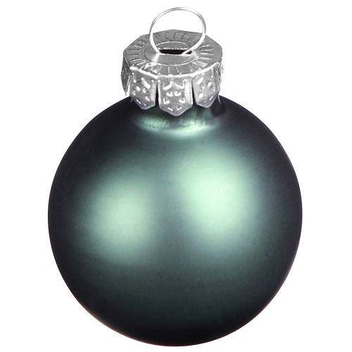 Weihnachtskugeln Glas Grün Perlmuttgrau Ø5cm 24St für stilvolle Festdeko | Floristik21.de