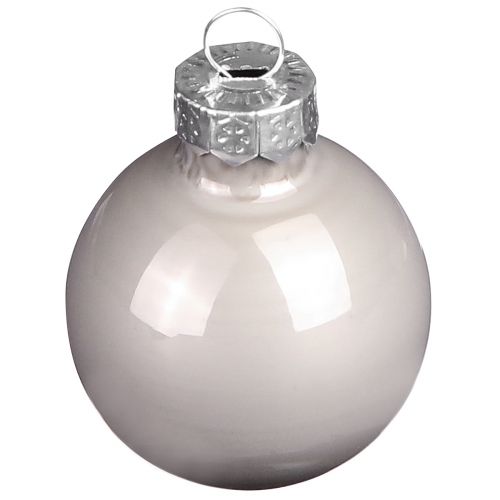 Weihnachtskugeln Glas Grün Perlmuttgrau Ø5cm 24St für stilvolle Festdeko | Floristik21.de