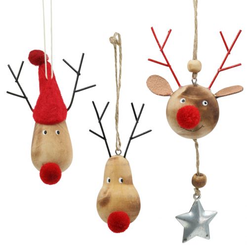 Floristik21 Christbaumschmuck Elch 8-10cm 3St