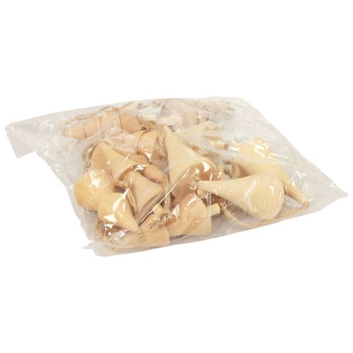 Artikel Christbaumschmuck Holz Tannenbaum, Holz Anhänger Natur 7–8cm 12 St