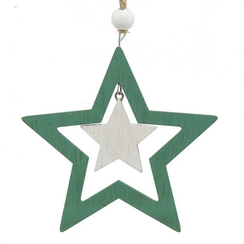 Artikel Christbaumschmuck Mix Grün, Weiß 10cm 9St