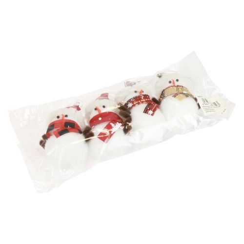 Artikel Christbaumschmuck Schneemann mit Mütze H9cm 4St