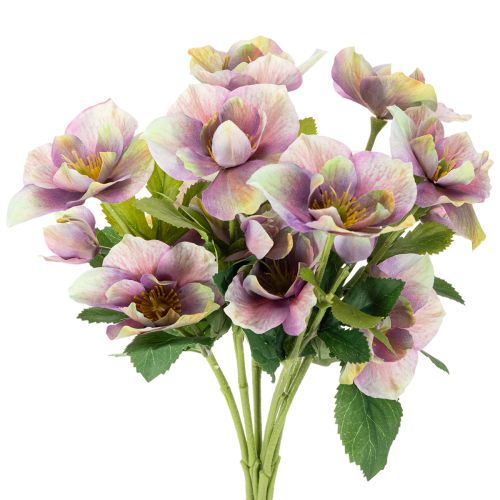 Kunststoff Kunstblume Christrose Bund 35cm violett 6 Stück Innenbereich