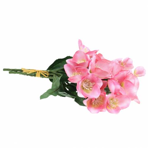 Floristik21 Blumenstrauß Christrosen Rosa 29cm 4 St