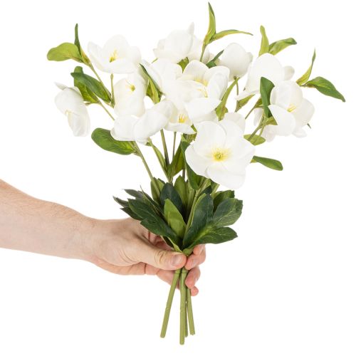 Christrose Kunstblumen Bund Weiß 40 cm 4 Stiele | Floristik21.de