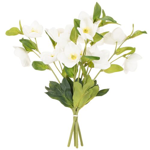 Christrose Kunstblumen Bund Weiß 40 cm 4 Stiele | Floristik21.de