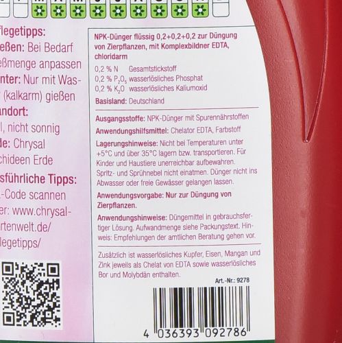 Artikel Chrysal Orchideen Vitalkur Orchideendünger 1200ml