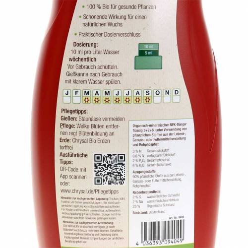 Artikel Chrysal Premium Bio Universaldünger 1,2Liter