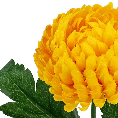 Artikel Hochwertige Gelbe Chrysantheme Kunstblume für Floristen Ø7cm L18cm 4St
