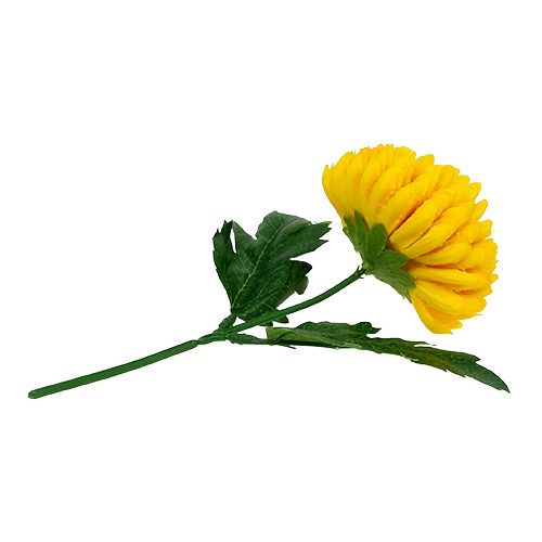 Artikel Hochwertige Gelbe Chrysantheme Kunstblume für Floristen Ø7cm L18cm 4St