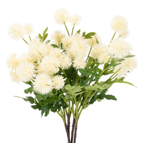 Kunstblumen-Bund Chrysantheme, Kunststoff, cremeweiß, 56 cm, 4 Stück