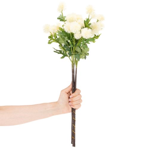 Kunstblumen-Bund Chrysantheme, Kunststoff, cremeweiß, 56 cm, 4 Stück | Floristik21.de