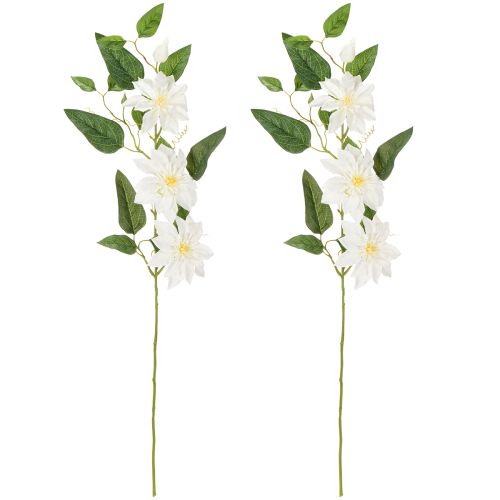 Artikel Künstlicher Clematis Zweig mit weißen Blüten 81cm – Eleganter Dekozweig 2er Set