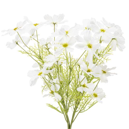 Künstliche Cosmea Blumenstrauß Weiß 50 cm – Sommerdeko für Tisch und Raum
