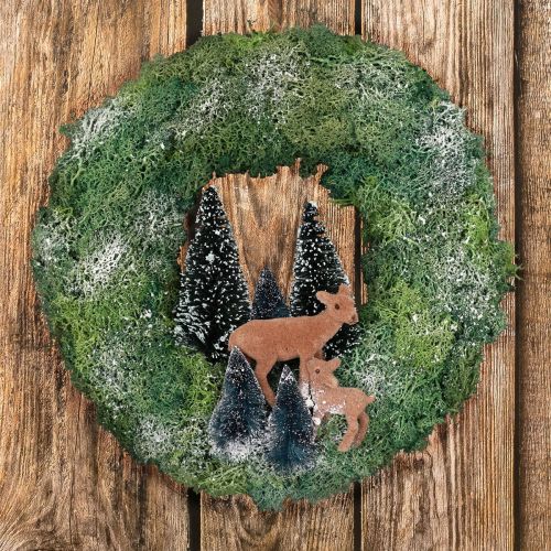 DIY Box Mooskranz Winterwald Türkranz Weihnachten Ø34cm